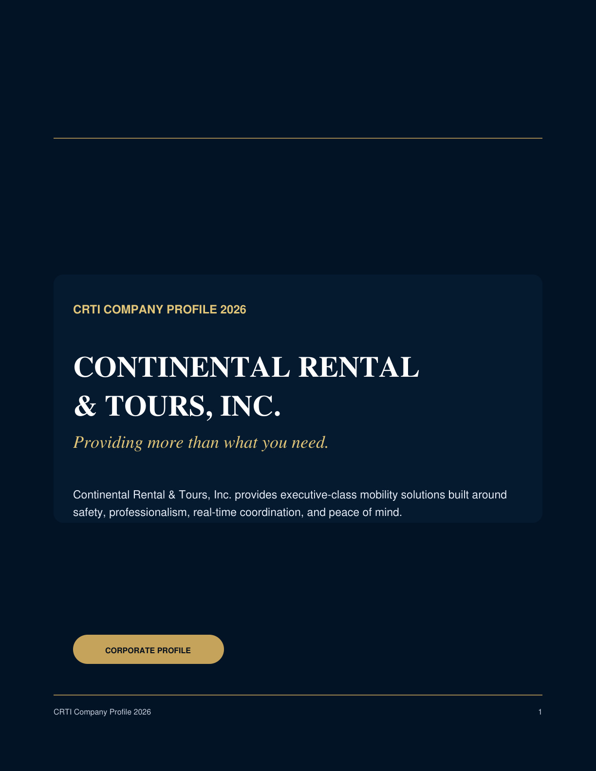 Preview of the printable CRTI company profile